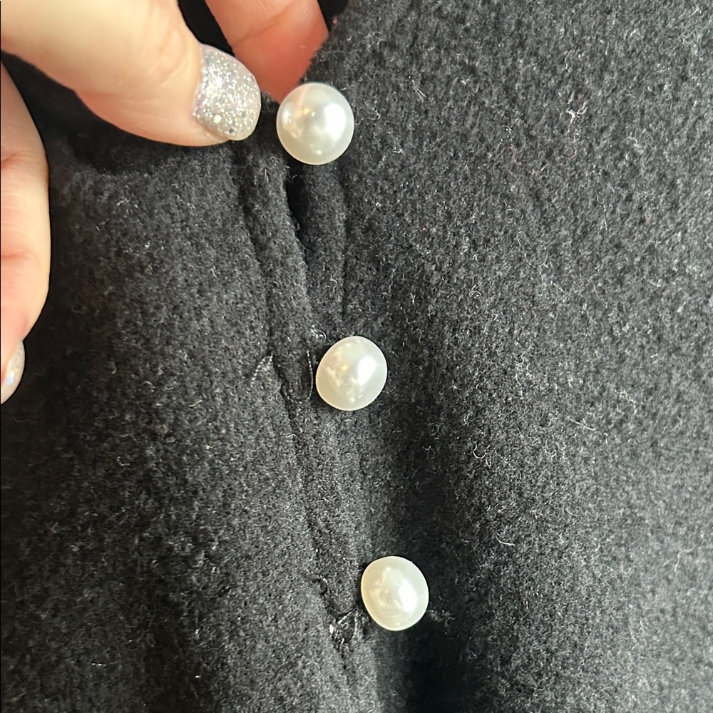 Black Cardigan with Pearl Buttons - Picture 12 of 16